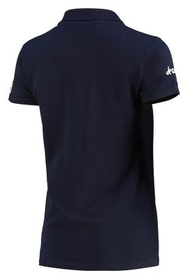 Kurzärmeliges Poloshirt für Frauen Tour de France Graphic Marineblau