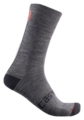 Paar Castelli Racing Stripe 18 Socken Grau