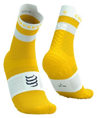 Calze Compressport Pro Racing V4.0 Run High Giallo/Bianco