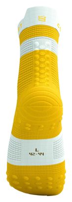 Calze Compressport Pro Racing V4.0 Run High Giallo/Bianco