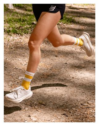 Calze Compressport Pro Racing V4.0 Run High Giallo/Bianco