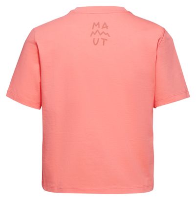 Maglietta donna Mammut Massone Lettering Pink Cropped