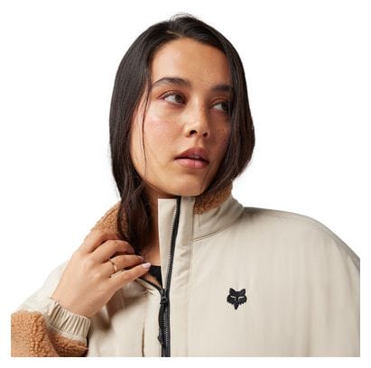 Sweat Femme Fox ZIP Survivalist Marron