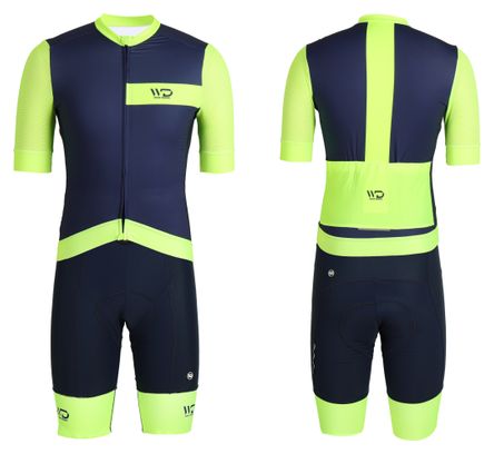 Maillot de cyclisme homme DRAFT bleu/jaune