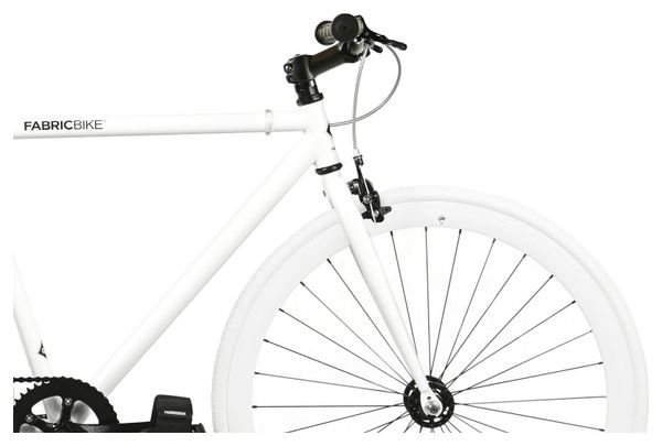 Vélo Fixie FabricBike Original 28  Pignon fixe  Hi-Ten Acier  Blanc et Noir 2.0