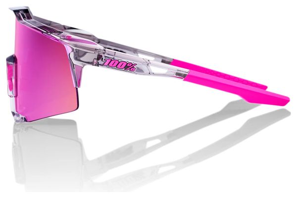 Paire de Lunettes 100% Speedcraft Tokyo Night Transparent / Violet Multilayer Mirror