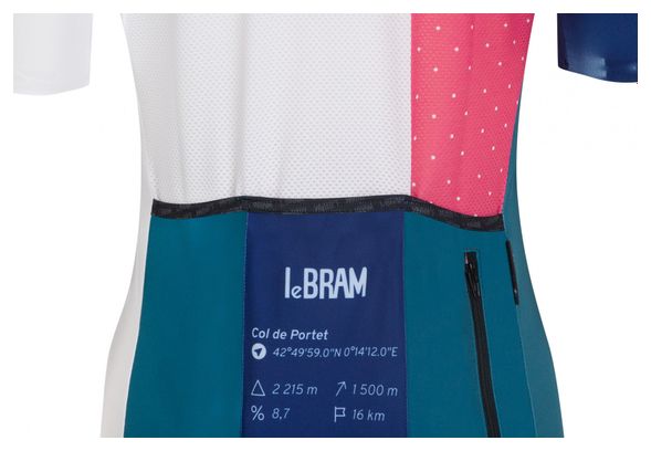 Maillot Manches Courtes Femme LeBram Portet Bleu Marine Coupe Ajustée