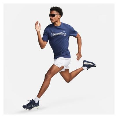 Maillot manches courtes Nike Dri-Fit Heritage Bleu