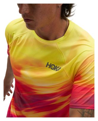 T-Shirt Running Hoka Race Day Orange/Rouge Homme