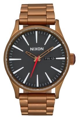 Nixon Sentry Unisex Bronze Black Steel Watch