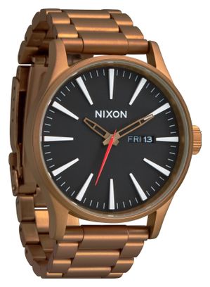 Nixon Sentry Unisex Bronze/Black Steel Watch