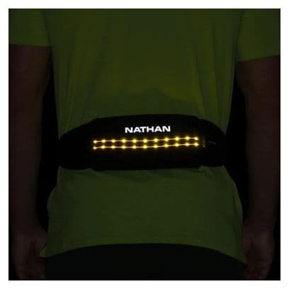 Ceinture Nathan Laser Light 5K Noir Jaune Fluo Haute visibilité