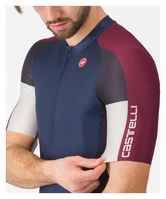 Maillot Castelli Entrata 6 de manga corta Azul/Rojo Hombre