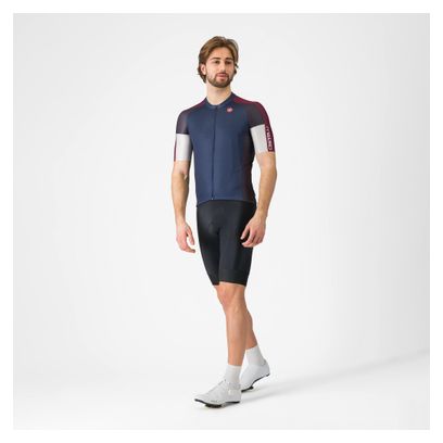 Maillot Castelli Entrata 6 de manga corta Azul/Rojo Hombre