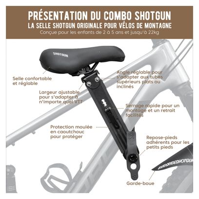 Kit Combo VTT Shotgun Selle + Guidon Enfant 