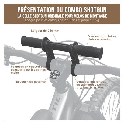 MTB Shotgun Sattel + Kinderlenker Combo Kit