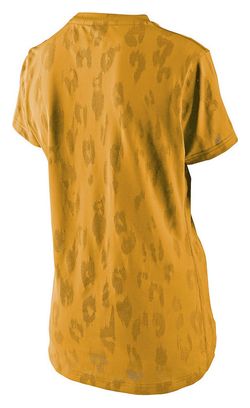 Maglia a maniche corte da donna giallo miele di Troy Lee Designs Lilium Jacquard