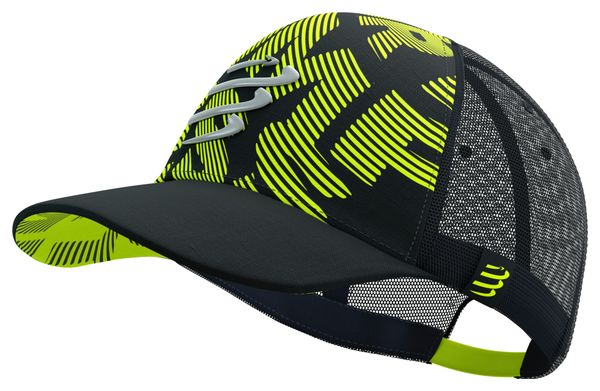 Casquette Compressport Trucker Cap Flash Noir/Jaune Fluo