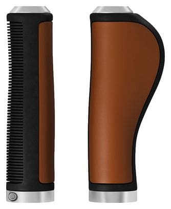 Paar Brooks Leather Ergonomic Griffe 130/130 mm Honig