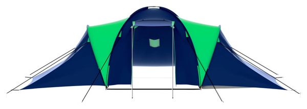vidaXL Tente de camping 9 personnes Bleu et Vert