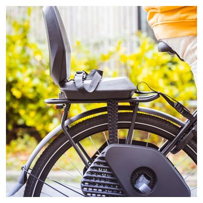 Bobike One Junior (Bagagedragerbevestiging) Kinderzitje Zwart