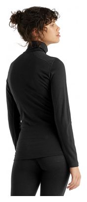 Langarmtrikot Damen Icebreaker 200 Oasis Half Zip Schwarz