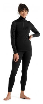 Langarmtrikot Damen Icebreaker 200 Oasis Half Zip Schwarz