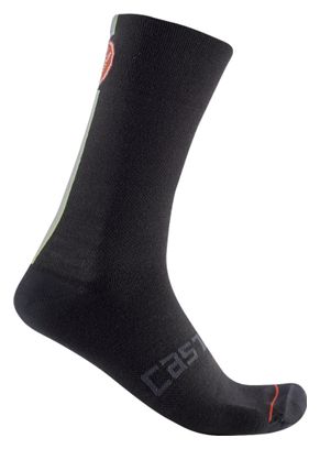 Paar Castelli Racing Stripe 18 Socken Schwarz
