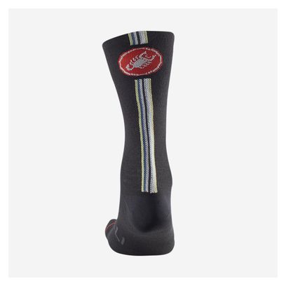 Paire de Chaussettes Castelli Racing Stripe 18 Noir