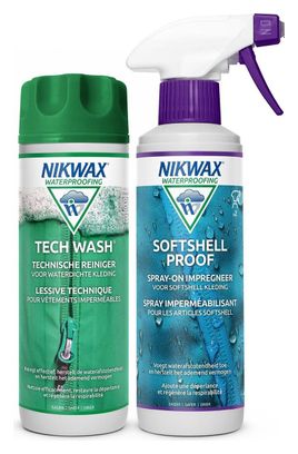 Lessive Tech Wash 300ml et imperméabilisant Softshell Proof Spray-On 300ml