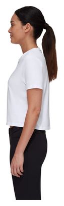 Camiseta de mujer Mammut Massone Patch Cropped Blanco