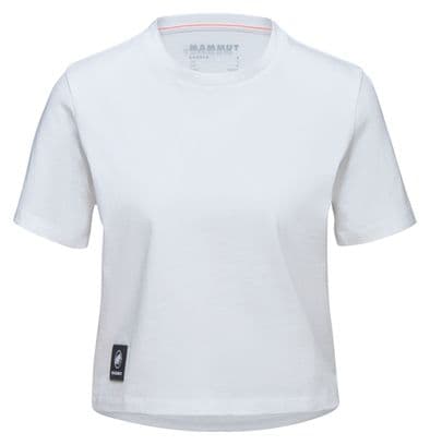 T-Shirt Cropped Femme Mammut Massone Patch Blanc