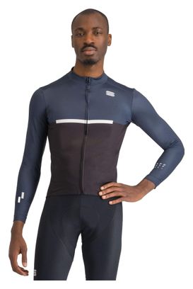 Camiseta de manga larga Sportful Pista Thermal Negro/Azul