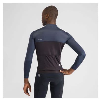 Sportful Pista Thermal Black/Blue long sleeve jersey