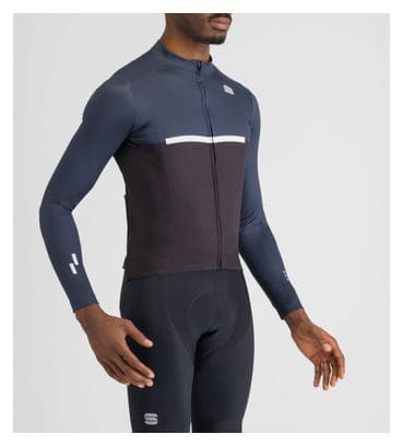 Camiseta de manga larga Sportful Pista Thermal Negro/Azul