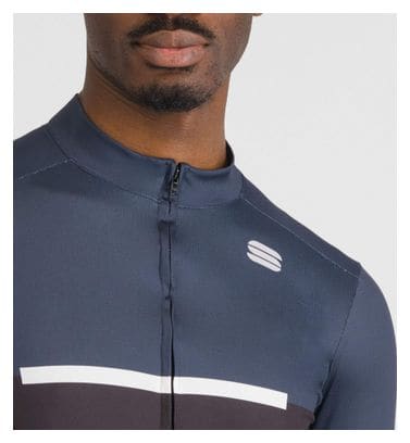 Maillot Manches Longues Sportful Pista Thermal Noir/Bleu