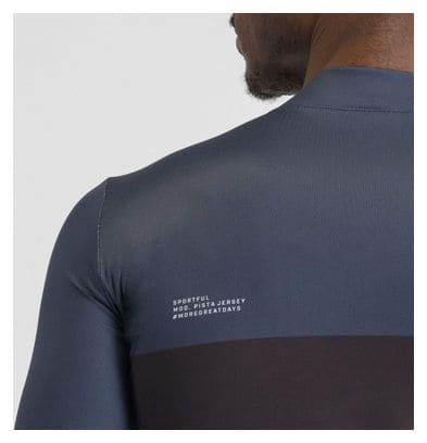 Sportful Langarm Trikot Pista Thermal Schwarz/Blau