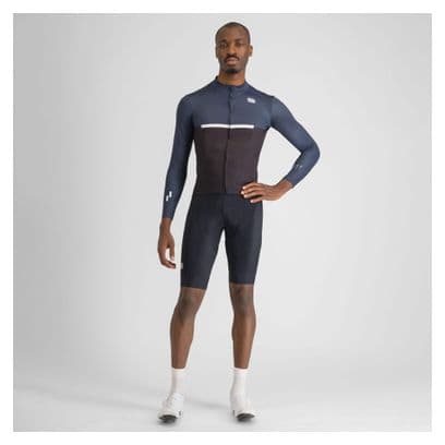 Sportful Pista Thermal Black/Blue long sleeve jersey