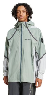 Chaqueta impermeable adidas Terrex National Geographic Verde