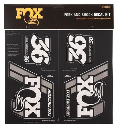 Kit Stickers Fox Racing Shox Heritage Argent