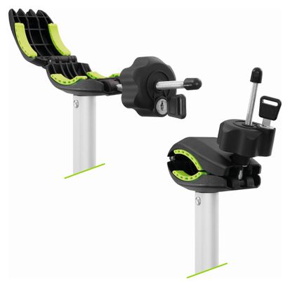 Porte-Vélos sur Boule d'Attelage PRO Z4  pour 4 vélos - Attelage avec levier - Système de Sécurité - Châssis Acier/Aluminium - 15kg par rail