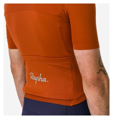 Maillot Manches Courtes Rapha Brevet Element Orange Homme