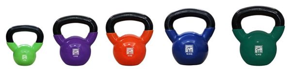 Orange Gym Kettlebell en vinyle 10 kg Bleu