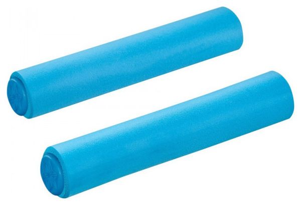 Paar Supacaz Siliconez Grips Fluo Blau