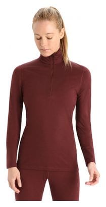 Icebreaker 200 Oasis Half Zip Brown Maglia a maniche lunghe da donna