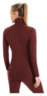 Icebreaker 200 Oasis Half Zip Brown Maglia a maniche lunghe da donna