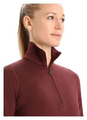 Icebreaker 200 Oasis Half Zip Brown Maglia a maniche lunghe da donna