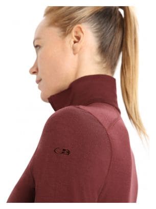 Icebreaker 200 Oasis Half Zip Brown Maglia a maniche lunghe da donna