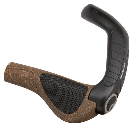 Ergon GP5 BioKork Handvatten met Bar End Bruin Zwart