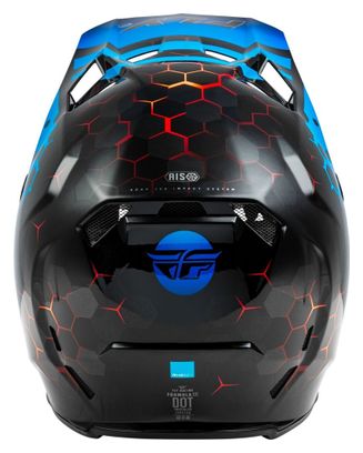 Casco integral Fly Racing Fly Formula CC Tektonik Negro / Azul / Rojo